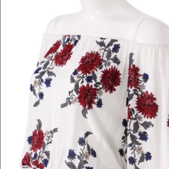 Brand New Off Shoulder Bohemia Beach Dress Jrs M - Picture 2 of 6